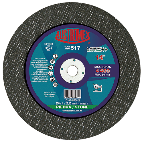 [AU142DCP0517] DISCO ESTACIONARIO AUSTROMEX P/CORTE PIEDRA 14" (517)(H)