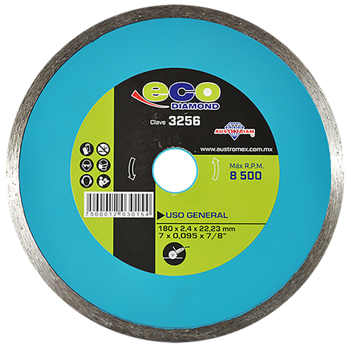 [AU502DRA3256] DISCO DIAMANTE AUSTROMEX RIN CONTINUO USO GENERAL 7" (3256)(H)