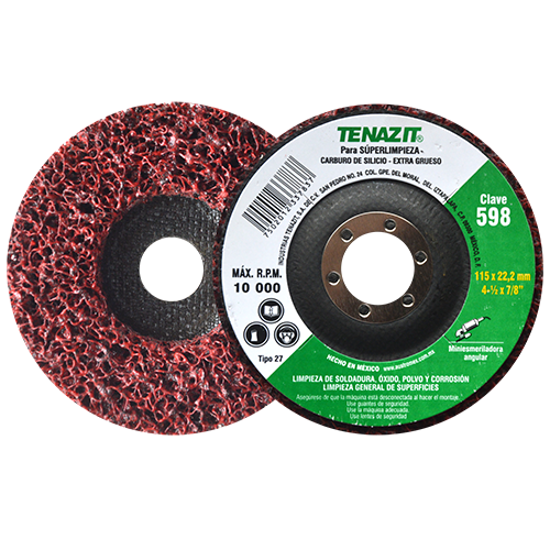 [AU435ARA0598] DISCO FIBRA AUSTROMEX P/SUPER LIMPIEZA 4-1/2" (598)(H) DDD