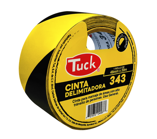 [TKDAN48X20] CINTA TUK DELIMITADORA 343 AMARILLO-NEGRO 48MM x 20M (434301)