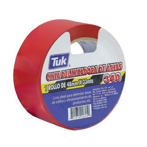 [TKDR48X33] CINTA TUK DELIMITADORA 340 ROJA 48MM x 33M (434088)
