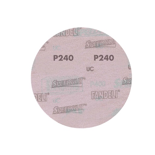 [FAADBV017952] DISCO C/VELCRO 6" FANDELI B080 CIEGO GRANO 240 ROJO (73171)(H)