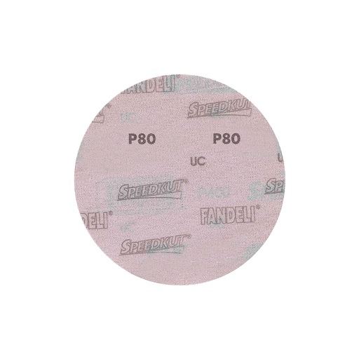 [FAADB73173] DISCO C/VELCRO 5" FANDELI B080 CIEGO GRANO 80 ROJO (73173)(H)