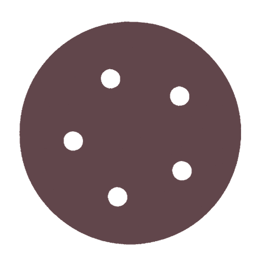 [FAD080-7835] DISCO C/VELCRO FANDELI 5" X088 C/5 PERFORACIONES GRANO 80 ROJO (07835)(H)