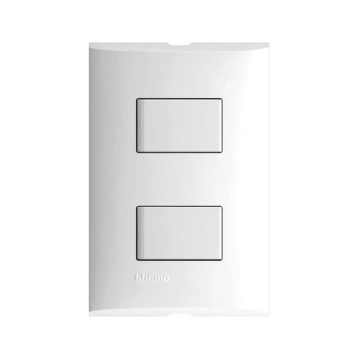 [BTZA5153] BTICINO PLACA FORZA C/1 INTERRUPTOR SENCILLO + 1 INTERRUPTOR 3 VÍAS BLANCO (FZA5153) (E)