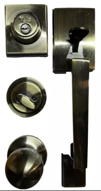 [YAGNALA5] GATILLO YALE NÁPOLES LLAVE-MARIPOSA LATÓN ANTIGUO (MX88376)