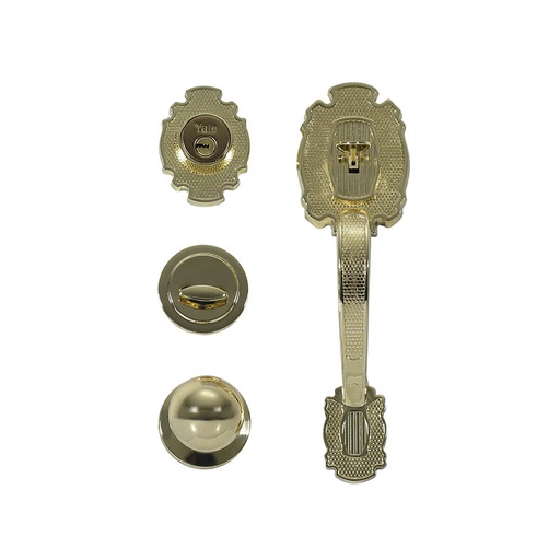 [YAGRIVEUL3] GATILLO YALE RIVIERA LLAVE-MARIPOSA LATÓN BRILLANTE (MX87558)