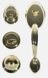 [YAGVEEUL3] GATILLO YALE VENECIA LLAVE-MARIPOSA LATÓN BRILLANTE (MX80873)
