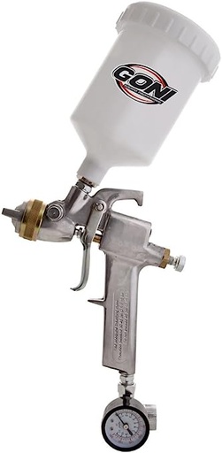 [GOPI574] GONI PISTOLA  GRAVEDAD BAJO CONSUMO DE AIRE VASO 600ML BOQUILLA 1.4MM C/MANÓMETRO (574)