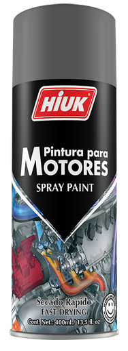 [VEM470] HIUK AEROSOL 470 P/MOTOR NEGRO UNIVERSAL 400ML (E)