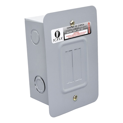 [IGECC02S] IGESA CENTRO DE CARGA 2 UNIDADES P/SOBREPONER (E)