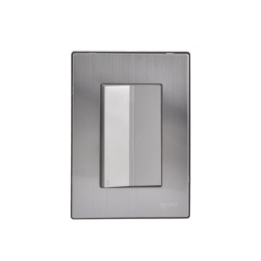 [IGOINOX1008] IGOTO PLACA C/1 APAGADOR ESCALERA PLATA (INOX1008)(E)