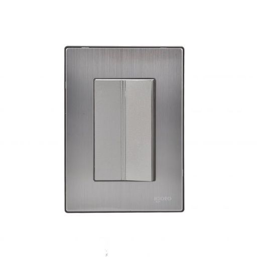 [IGOINOX1005] IGOTO PLACA C/1 APAGADOR SENCILLO PLATA (INOX1005)(E)