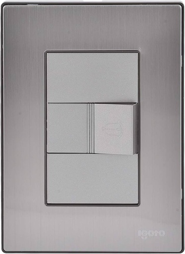 [IGOINOX1018] IGOTO PLACA C/1 BOTÓN TIMBRE PLATA (INOX1018)(E)