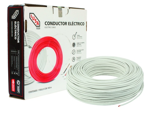[IUCTHW20B] IUSA CABLE THW #20 BLANCO CAJA 100M (217301)