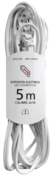 [IUE05] IUSA EXTENSIÓN DOMÉSTICA 2X16 POLARIZADA BLANCA 5M (217191)(E)