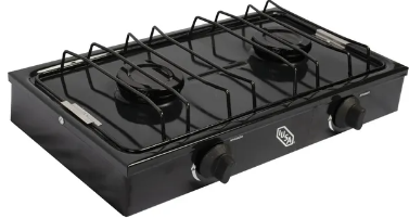 [IUP2QN] IUSA PARRILLA C/2 QUEMADORES NEGRA (604974)(E)