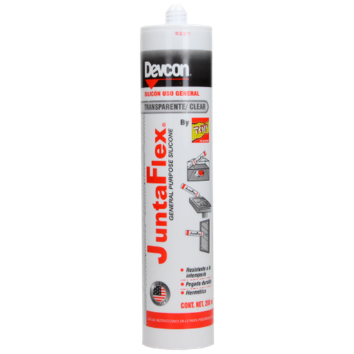 [DESJC-QJT] SILICÓN DEVCON JUNTA FLEX USO GENERAL TRANSPARENTE 280ML (C-QJT)