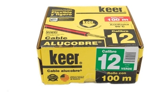 [ESLECTH340832] KEER CABLE THW 12 VERDE 100M (4083)