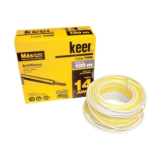 [ESLECTH340856] KEER CABLE THW 14 BLANCO 100M (4085)