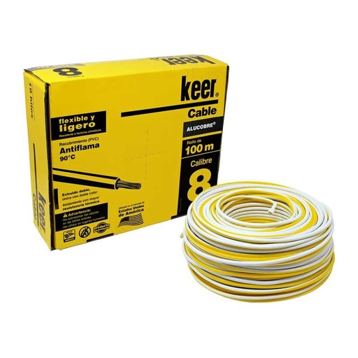 [ESLECTH340733] KEER CABLE THW 8 BLANCO 100M (4073)