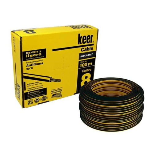 [ESLECTH340740] KEER CABLE THW 8 NEGRO 100M (4074)