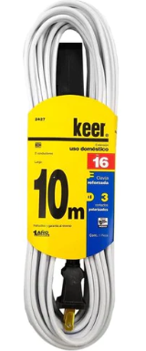 [ESLECEXD10M2427] KEER EXTENSIÓN DOMÉSTICA 2X16 BLANCA 10M (2427)(E)