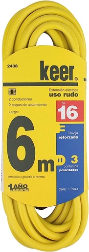 [ESLECEXUR06M2438] KEER EXTENSIÓN USO RUDO 6M AMARILLA (2438)(E)