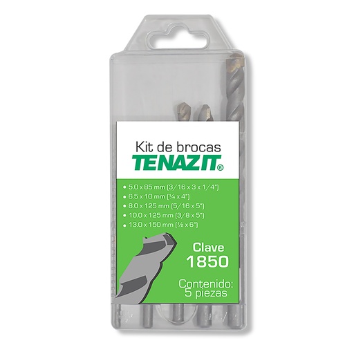 [AU592BM1850] KIT AUSTROMEX DE 5 BROCAS P/CONCRETO (1850) (H)