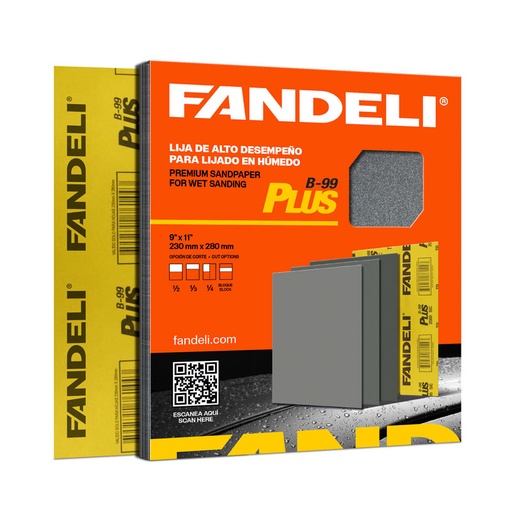 [FALAG2000] PAQUETE C/25 PIEZAS LIJA AGUA B-99 PLUS FANDELI GRANO 2000 (76144) 