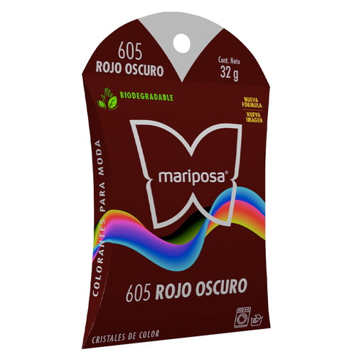 [MCRIST605] MARIPOSA CRISTALES 605 ROJO OSCURO 32GR (H)