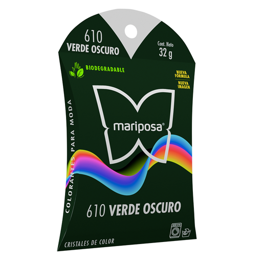 [MCRIST610] MARIPOSA CRISTALES 610 VERDE OSCURO 32GR (H)