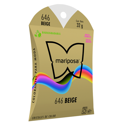 [MCRIST646] MARIPOSA CRISTALES 646 BEIGE 32GR (H)