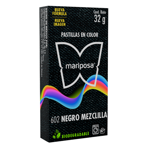 [MC602] MARIPOSA PASTILLA 602 NEGRO MEZCLILLA 32GR (H)