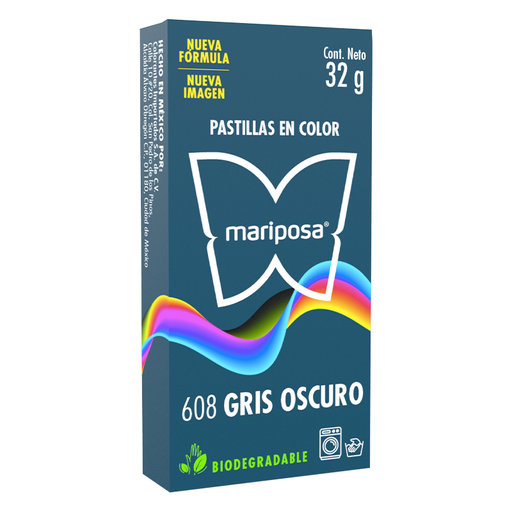 [MC608] MARIPOSA PASTILLA 608 GRIS OSCURO 32GR (H)