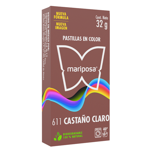[MC611] MARIPOSA PASTILLA 611 CASTAÑO CLARO 32GR (H)