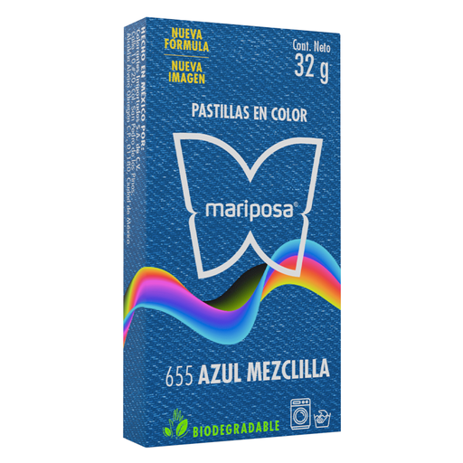 [MC655] MARIPOSA PASTILLA 655 AZUL MEZCLILLA 32GR (H)