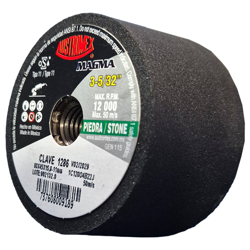 [AU237MCP1286] MINICOPA ABRASIVA AUSTROMEX P/PIEDRA 80MM P/B&D GRANO 120 (1286)(H)