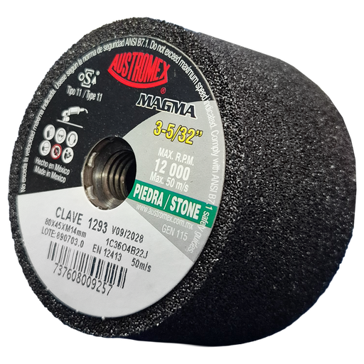 [AU232MCP1293] MINICOPA ABRASIVA AUSTROMEX P/PIEDRA 80MM P/BOSCH GRANO 36 (1293)(H)