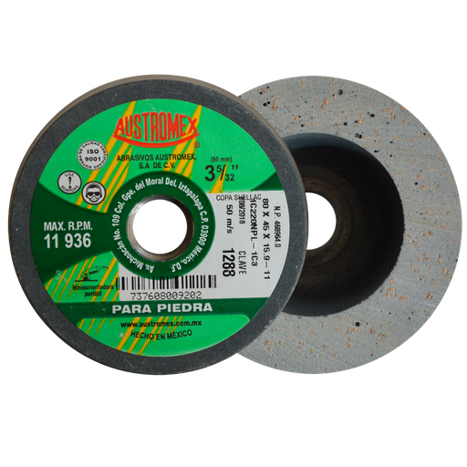 [AU239MCS1288] MINICOPA ABRASIVA SHELLAC P/PULIDO AUSTROMEX 80MM P/B&D (1288)(H)