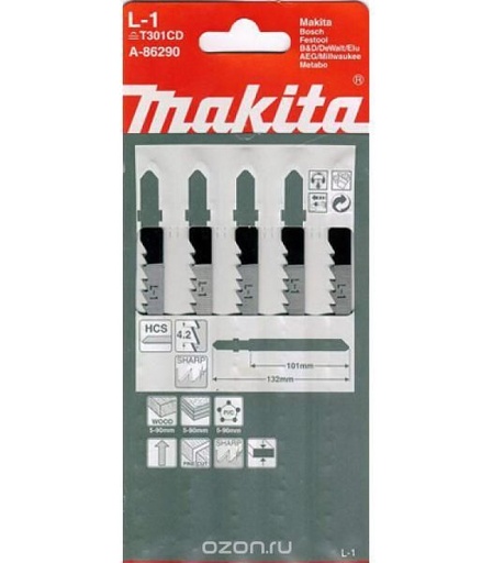 [MKTSEGA86290] SEGUETA P/CALADORA MAKITA P/MADERA CORTE RECTO (L1) T301CD C/5PZ (A-86290) (H)