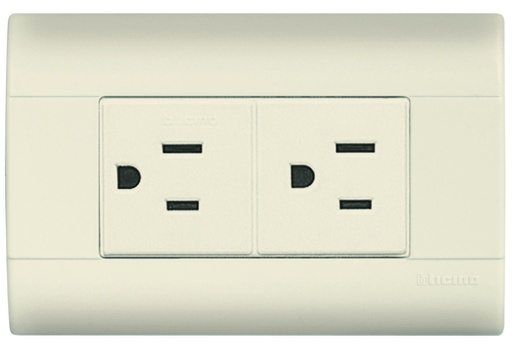 [BTMMCPD] BTICINO MODUS CONTACTO PLACA DUPLEX MARFIL (E6028N) (E)