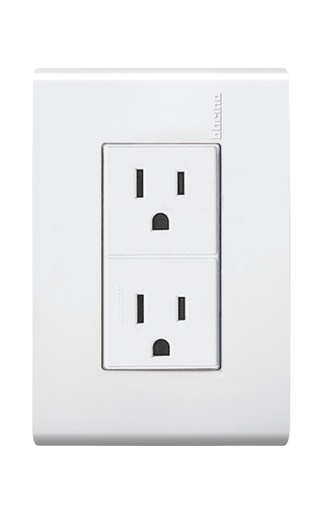 [BTMM-TC] BTICINO MODUS TOMA CORRIENTE DUPLEX BLANCO (E6028BNR) (E)
