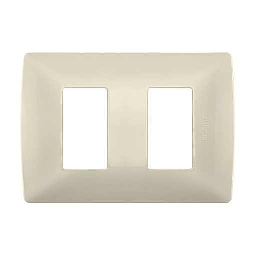 [BTQZ4803MMA2] BTICINO MX PLACA RESINA 2 VENTANAS CHASIS MARFIL (QZ4803M2MA) (E)