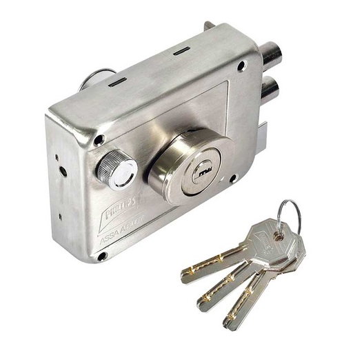 [PHCE4200IFD] CERRADURA PHILLIPS HS-4200-AS 6 INSTAFÁCIL DERECHA ACERO INOXIDABLE (MX2664)(H)