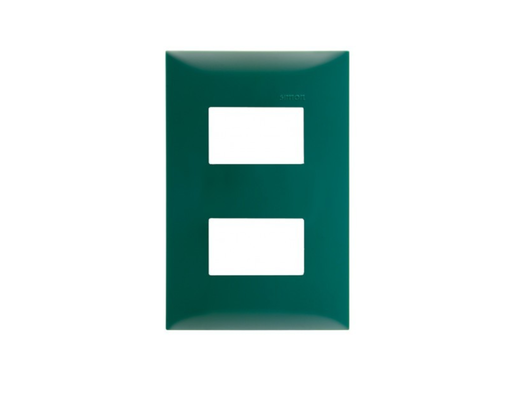 [SIP2MVA] PLACA SIMON 2 VENTANAS S/CHASIS VERDE ABETO (25612-68)(E)