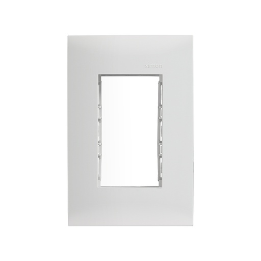 [SIP3MCHBL] PLACA SIMON 3 VENTANAS C/CHASIS BLANCA (25613-30)(E)