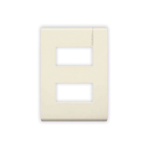 [BTMMZP2VRM] BTICINO MODUS PRO PLACA RESINA MARFIL C/CHASIS 2 VENTANAS (E5N2PTLM)
