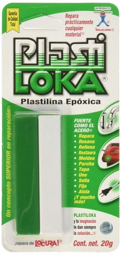[KOLA-PLAST] PLASTILOKA VERDE 20GR NORMAL C/10PZ ($18.10 X PZ) (H)      