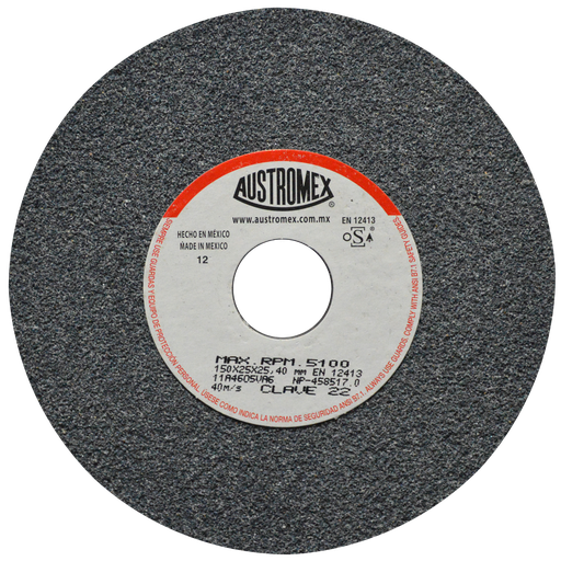 [AU159RAG0022] RUEDA ABRASIVA AUSTROMEX USO GENERAL 6" GRANO 46 (22) (H)